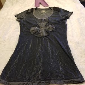 Vehied Stoned, cap sleeve, black, size: S